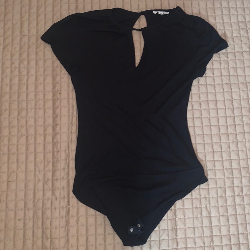 Black short sleeve bodysuit
